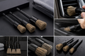 Premium Interior Boar Hair Detailing Brush Set (3-Piece)