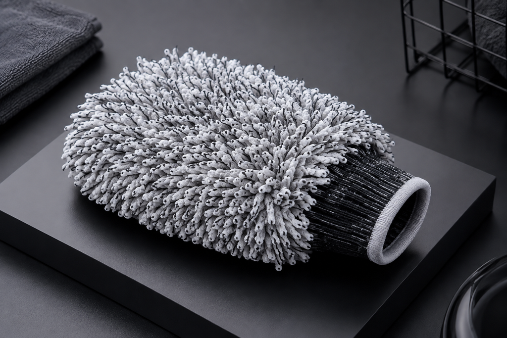 Premium Double-Sided Microfiber Chenille Car Wash Mitt – Scratch-Free Detailing Glove