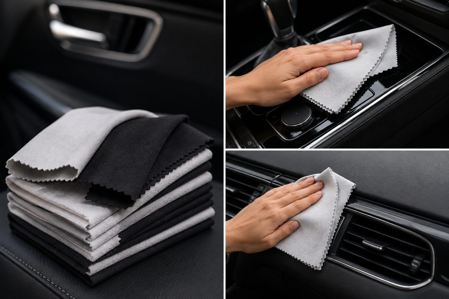 Premium Microfiber Car Interior Cleaning Cloth – Soft, Lint-Free & Scratch-Free