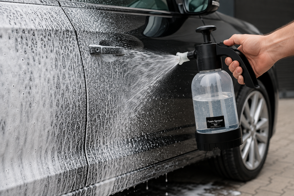 Premium 2L Hand Pump Foam Sprayer – Snow Foam Cannon for Car Washing & Detailing