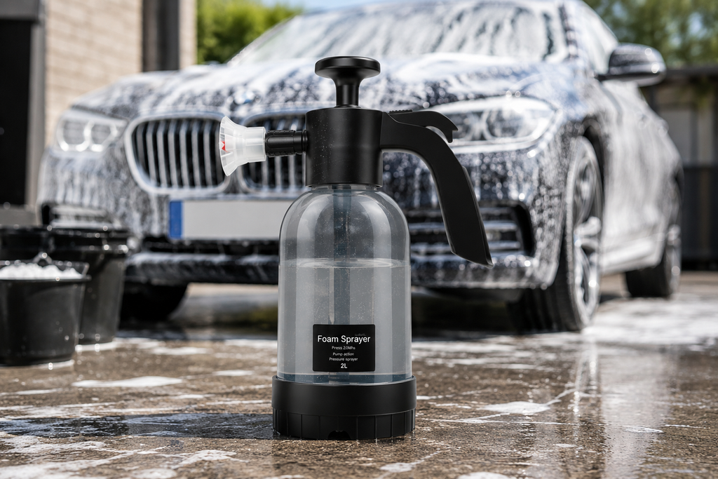 Premium 2L Hand Pump Foam Sprayer – Snow Foam Cannon for Car Washing & Detailing